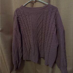 Pink Cable Knit Sweater